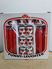 Vintage Funny-Leuchter SET of 10 Heart Porcelain Candle Holders West Germany