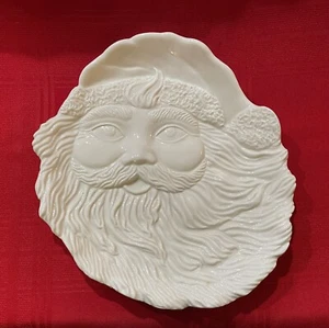 Mikasa Portabiscotti Volto di Babbo Natale - Porcellana Bianca Eleganza Vacanze - Vintage - Foto 1 di 12
