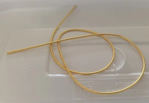 2 X Gold Colour French Wire 0.7mm/Gimp.Jewellery making, Pearl Knotting+ more. - Picture 1 of 1