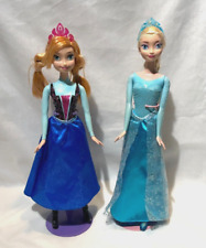 Disney Princess Anna & Elsa (Frozen) Dolls 2012 - Mattel  -Great Condition