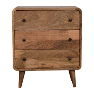 Chest of Drawers Cabinet Storage Mid Century Nordic Retro Oak Wood 3 drawer - Picture 1 of 11