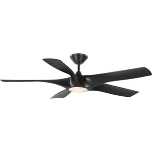 Progress Lighting Ceiling Fan W/ Remote Indoor/Outdoor Integrated LED Black - Picture 1 of 11