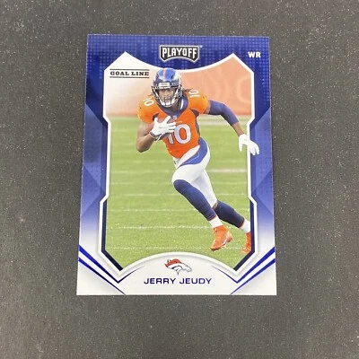 Jerry Jeudy GOAL LINE 2021 Panini Playoff Football #76 Parallel Card Broncos - Image 1 of 2