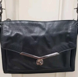 Botkier Valentina Black Leather Crossbody Bag Retails $228 - Picture 1 of 9