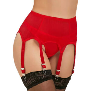Suspender Belt Intimates Women Sexy Lingerie Garter Belts 6 Straps High Waist US