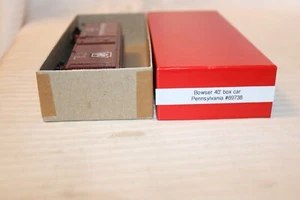 HO Scale Bowser, 40' Box Car, Pennsylvania, Brown, #69738 Built - Picture 1 of 6