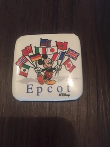 WALT DISNEY WORLD WDW EPCOT FLAGS MICKEY MOUSE PINBACK BUTTON PIN FREE SHIPPING - Picture 1 of 3