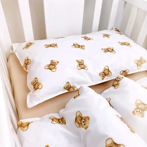 Little Brown Teddy Bear Baby Bedding Set – 100% Cotton, Soft , Cot and Cot Bed - Picture 1 of 7