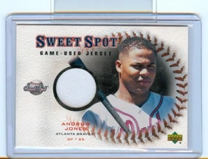 Camiseta deportiva Andruw Jones 2001 Upper Deck Sweet Spot usada de los Atlanta Braves - Imagen 1 de 1
