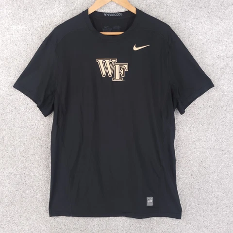 Nike Wake Forest Demon Deacons Shirt Men XL Extra Large Fitted Black Golf Pro Cover