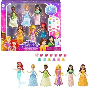 Disney Princess Celebration Pack 6 Dolls +10 Pieces 4" Polly Packet Kingdom - Picture 1 of 11