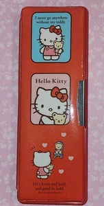 Estuche de lápices acolchado Sanrio Hello Kitty 2003 vintage doble cara suministros de 3” x 9” - Imagen 1 de 6