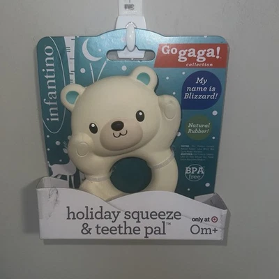 Infantino Go gaga! Holiday Squeeze & Teethe Pal - Polar Bear - Image 1 of 3