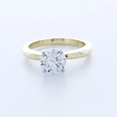 2 1/2ct H SI1 Round Natural Diamond 18k  Classic Solitaire Engagement Ring - Image 1 of 4