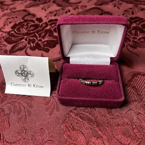 Vintage Camrose & Kross JBK Lab Created Emerald 10th Annv. Band 14k vergoldet 925 - Bild 1 von 18