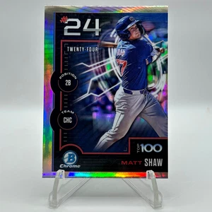 2025 Bowman MATT SHAW #BTP-24 Scouts Top 100 Prospects Chrome Refractor - Picture 1 of 3