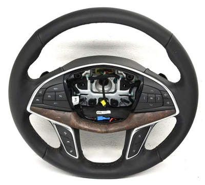 OEM Steering Wheel For 2022-2024 Cadillac XT5 Black Leather 84859087 Blemishes - Image 1 of 4