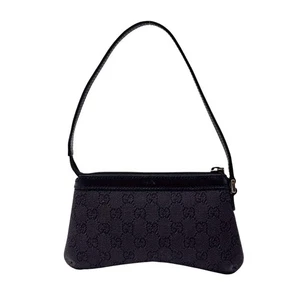 GUCCI GG Canvas Black Shoulder Bag - Picture 1 of 15