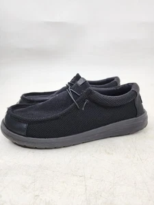 Hey Dude Wally Work CE Shoes Mens Size 12 Black Slip Resistant Comfort Sneakers - Picture 1 of 16