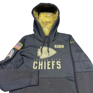 Kansas City Chiefs Salute to Service Nike Hoodie Mens M Patches On Field Camo - Picture 1 of 11