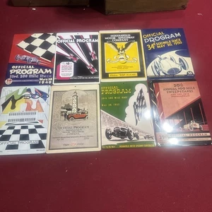 Lot Of 8-8.25X11.75 INDIANAPOLIS MOTOR SPEEDWAY Replica Program Tin Sign - Picture 1 of 9