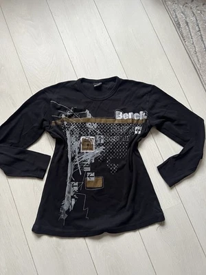 Langarm Shirt schwarz Bench Bluse Oberteil Gold  - Bild 1 von 4