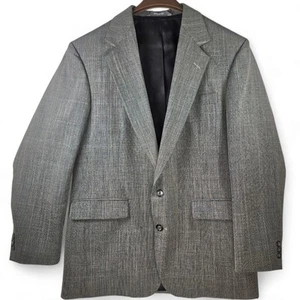 Haggar Sport Coat Blazer 42 Gentlemans Fit Gray Tan Blue Two Button Imperial USA - Picture 1 of 11