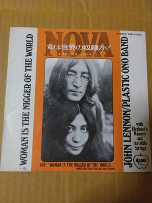 Japanese press 7inch!!!   JOHN LENNON   WOMAN IS THE NIGGER OF THE WORLD - Image 1 of 4
