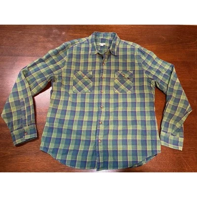 Fossil Plaid Flannel Button Down Shirt Men XL Academia Hiking Outdoors Camping - Изображение 1 из 4