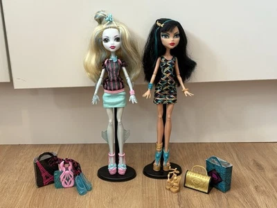 Monster High Lagoona Blue & Cleo De Nile Scaris Doll’s With Accessories & Stands - Image 1 of 4