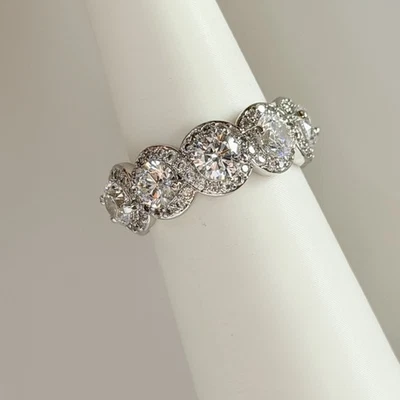 Anillo Bomb Party Talla 8 "Todo en los detalles" Circonita cúbica transparente sobre rodio RG59191 Foto 1 de 4