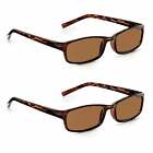 2 Pack Reading Sunglasses for Men & Women, Magnifying +1.0 to +3.5, Tinted