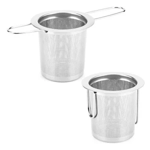 2Pack Tea Strainer, Stainless Steel Tea Infuser Basket Sitting in Mugs,Fine Mesh - Picture 1 of 7