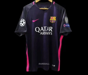 Messi #10 FC Barcelona Champions League 2016/2017 Short Sleeve Jersey Purple - Picture 1 of 5
