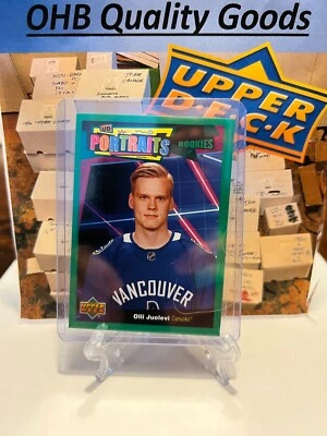 UNIQUE:  2020-21 Upper Deck GREEN Rookie Portraits - Olli Juolevi #P-59 - Image 1 of 2