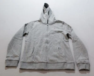 Nautica Girl's Pocket Fleece Full Zip Hooded Jacket EJ3 Gray Size XL (16) NWT - Picture 1 of 3