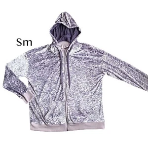 NWT SMALL (Sz 6-10 wmn) Lularoe - Cozy Bethany Zippered Hoodie Silvery PURPLE - Picture 1 of 1