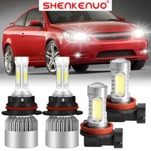 Faro LED de haz alto bajo + bombillas antiniebla S2 para Chevy Cobalt 2005 2006-2010 - Imagen 1 de 18