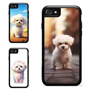 For Apple iPhone Google Motorola Moto Anti-wear Case mini Maltese Bichon - Picture 1 of 25