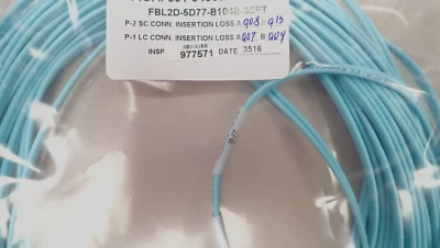 Corning  SC to LC / FBL2D-5D77-B1048-35FT / FIBER CABLE - 35' - Image 1 of 4