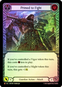 Primed to Fight Foil (Red) Majestic Heavy Hitters Flesh and blood TCG NM - Picture 1 of 1