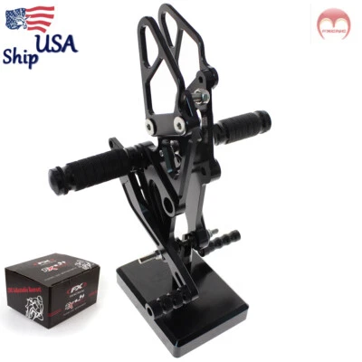 Juego trasero ajustable CNC estriberas MT-07/FZ07 2013-2024 2020 2021 2022 para Yamaha Foto 1 de 4