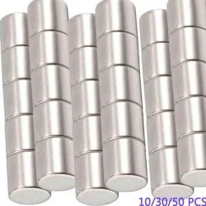 10/30/50Pcs Strong Neodymium Rare Earth Disc Magnets Cylinder N45 Rod 0.47"X0.47 - Picture 1 of 12