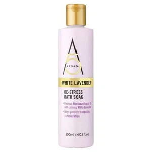 Argan+ 5 White Lavender DeStress Bath Soak 10.1 Oz/300ml NEW ULTIMATE RELAXATION - Picture 1 of 1