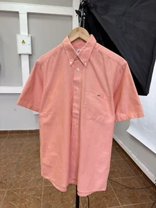 π«π· Vintage 90s Lacoste Shirt Made in France Retro Rare Hype size L color orang - Picture 1 of 8