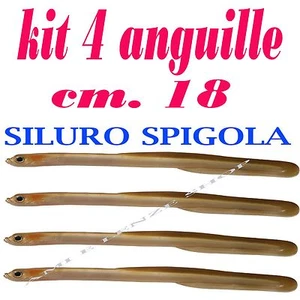 ANGUILLA IN GOMMA ARTIFICIALE PESCA SILURO SPIGOLA LUCCIO SERRA ARTIFICIALI MARE - Foto 1 di 1