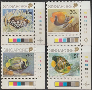 (S141)MALAYSIA SINGAPORE 1989 FISH SET 4V MNH. FV S$2.20. 2017 ISC CAT RM 19 - Picture 1 of 2