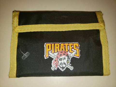 Vintage MLB Pittsburgh Pirates Nylon Trifold Wallet Cover