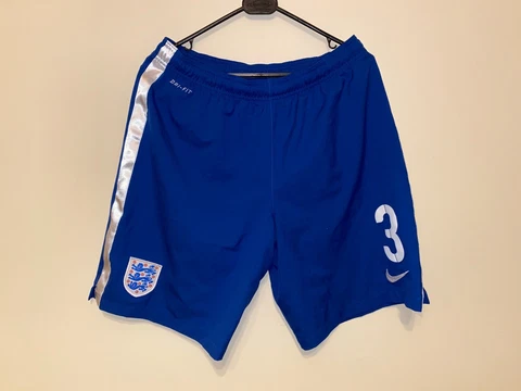 ENGLAND NATIONAL TEAM ORIGINAL FOOTBALL SHORTS SOCCER AWAY NIKE BLUE Cover