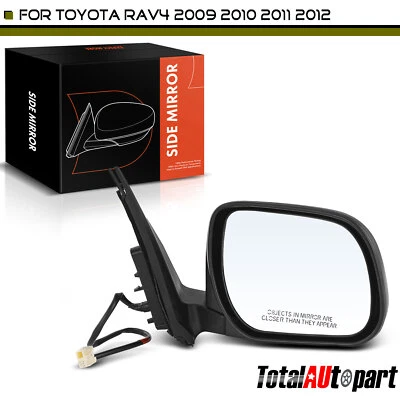 Espejo retrovisor eléctrico negro para Toyota RAV4 2009 2010-2012 Japón construido pasajero derecho derecho Foto 1 de 4
